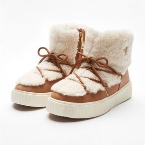 PAJAR Ceria Genuine Shearling Trimmed Waterproof Boot size 6-6.5